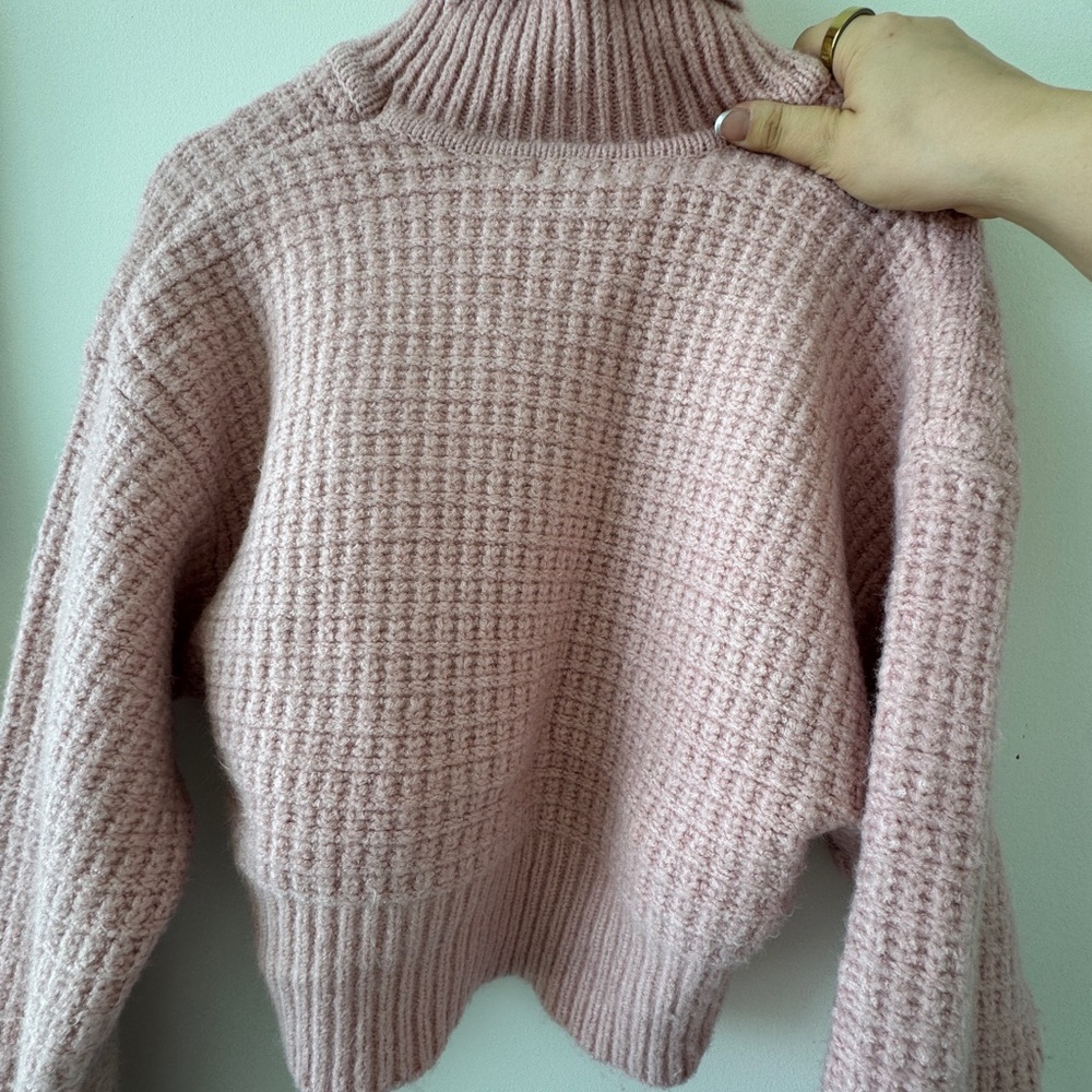 For Love And Lemons Blush Turtleneck Sweater - Picture 4 of 4